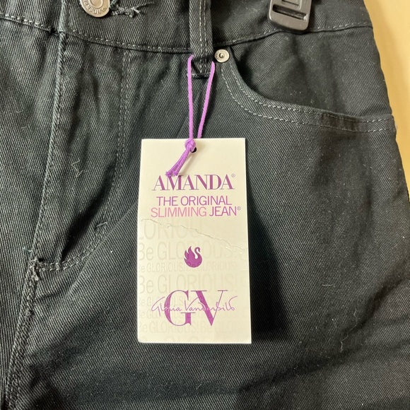 NWT Gloria Vanderbilt Amanda Original Slimming Jean Black Size 8 Short Petite - Picture 6 of 10